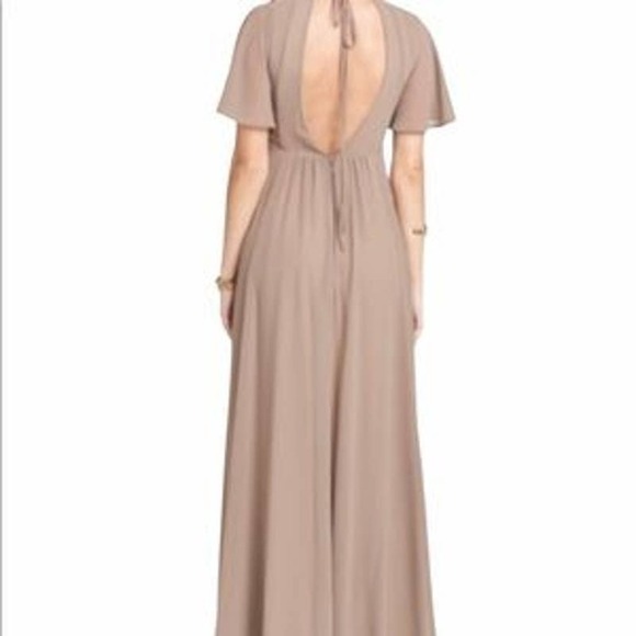 Show Me Your Mumu Chiffon Faye Flutter Sleeves Maxi Dress Size XL NWT - Picture 2 of 6